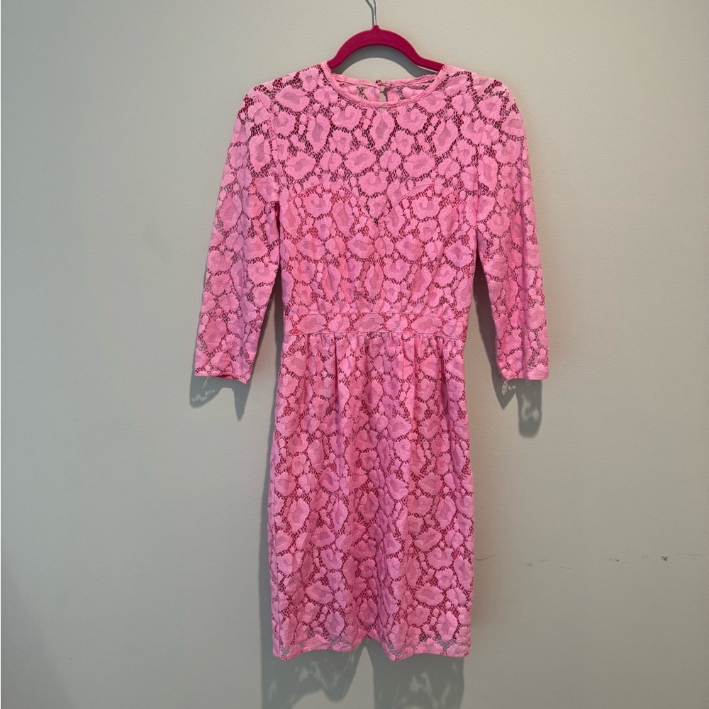 Moschino Cheap and Chic Sweetheart Animal Pattern Barbie Pink Pencil Dress Sz 2 - Picture 3 of 8